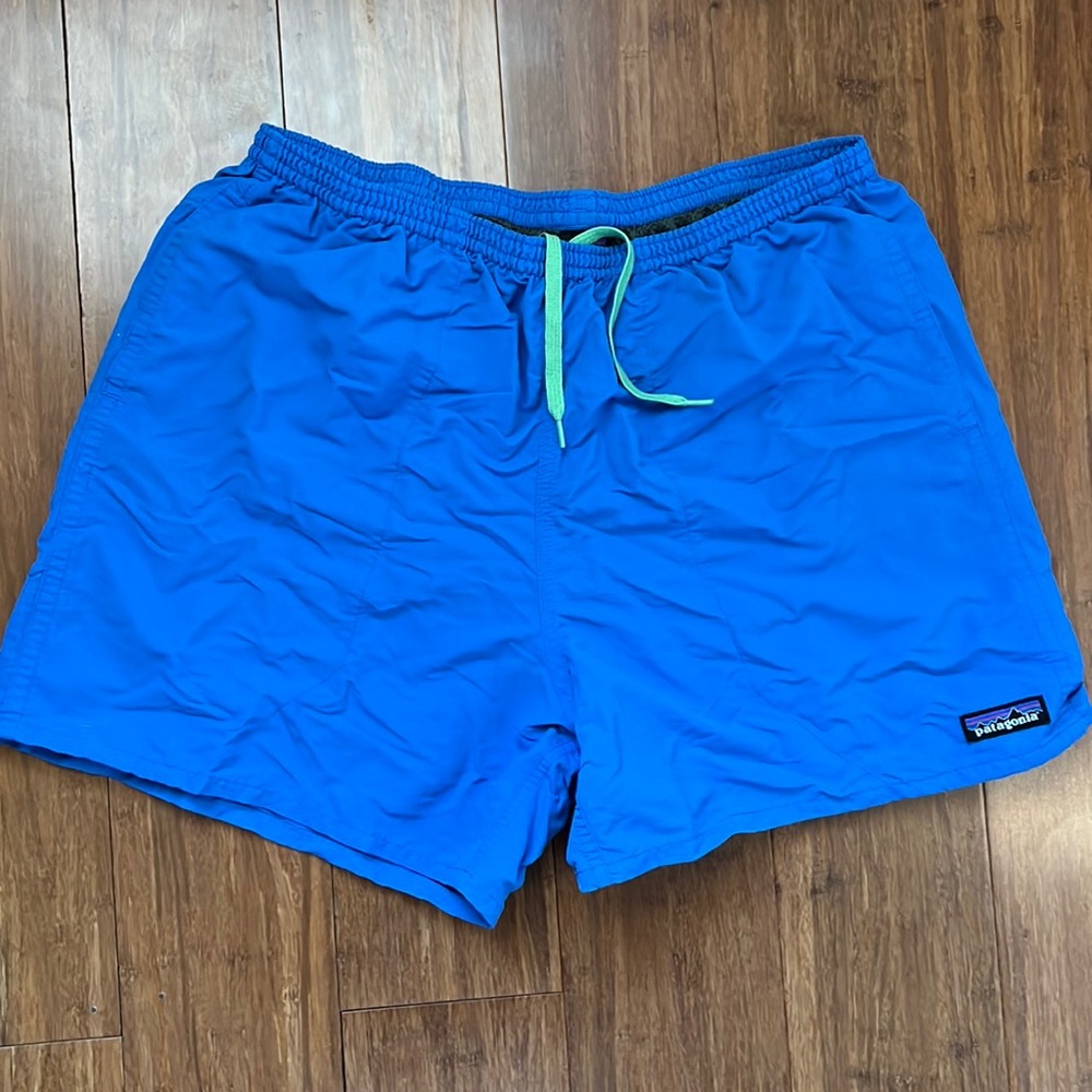 Patagonia Bright blue mens 5” baggies